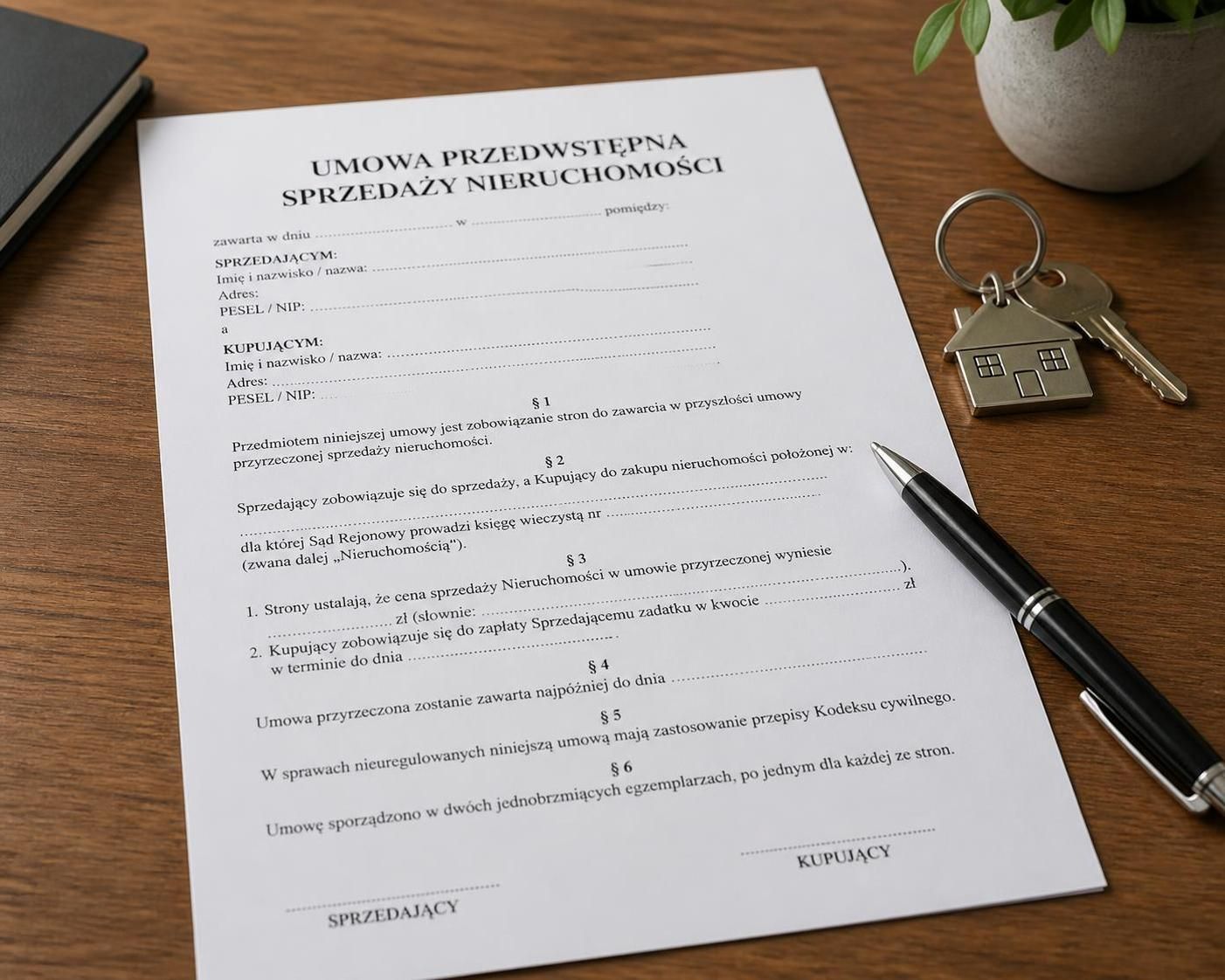 przykładowa umowa przedwstępna sprzedaży nieruchomości oraz kluczowe informacje, które warto znać przed podpisaniem dokumentu.